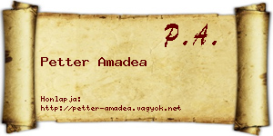 Petter Amadea névjegykártya